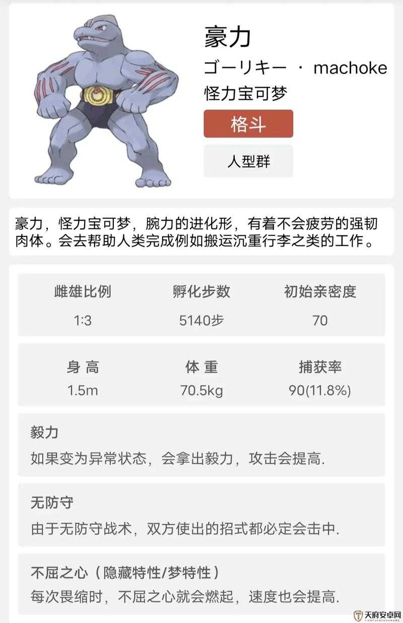 精灵宝可梦go中怪力角色全面解析,分布区域,技能特点及图鉴详解